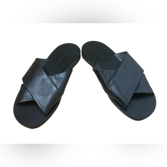 NWOB Everlane Leather The Day Crossover Sandal in Black, Buttery Soft, Size 5 - Picture 10 of 15